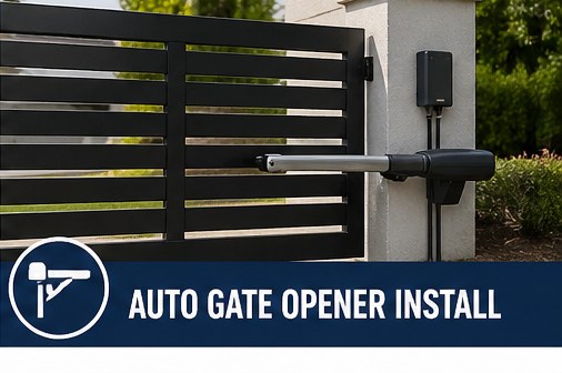 Automatic gate opener installation