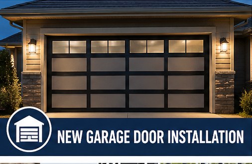 New garage door installation
